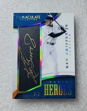 2015 Panini Immaculate Collection - Heroes Auto Ken Griffey Jr #1 Holo Gold /5 