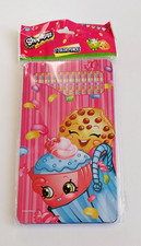 SHOPKINS TIN of 12 COLOURING PENCILS Home Office School