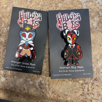 Helluva Boss Blitz and Stolas Pins 2 Set Premium Plush