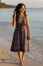 Y2K Vtg Halter Dress Size M/L Babydoll Smocked 2000s Bow Accent Dainty Coquette