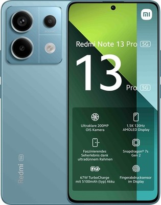 Xiaomi Redmi Note 13 Pro 5G 8GB + 256GB Ocean Teal Smartphone #1907073