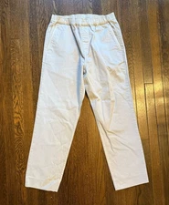 Outerknown Jogger Pants Small Light Gray Organic Cotton Drawstring Chino 27x27