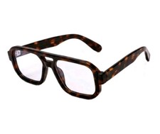 Unisex Blue Light Blocking Glasses Tortoise Square Oversized UV400 Protection