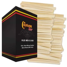 Craft and Paint Sticks 500/Pack 12" Wood Stirrers/Paddles - Use for Wood Crafts