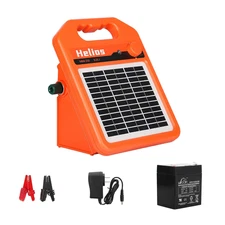 MINI250 15 Miles Solar Electric Fence Charger, 0.25 Joule Solar Fence Charger fo