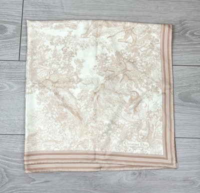 Christian Dior Animals Print 100% Silk Womens Scarf One Size 90x90cm