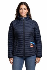 COLUMBIA WHITE OUT FS Women’s XL OMNI HEAT JACKET Black With Zippered Pockets