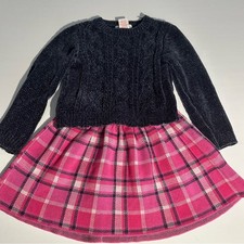 Tommy Bahama Kids Set in Dark Blue and Pink Plaid - Size 6