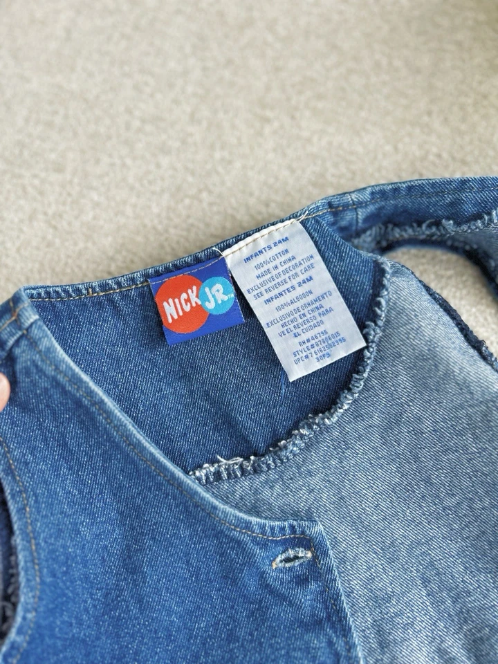 Chaleco Denim Vintage Y2K Nick Jr Dora The Explorer Rosa Bordado Clásico 24M Foto 4 de 4