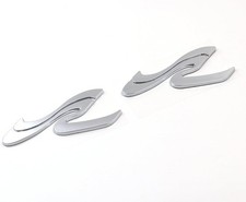 2pcs SR Wave Logo 3D Badge Emblem for SEA RAY Part Nameplate Silver
