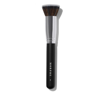Morphe M6 Pro Flat Buffer Brush Black Wooden Handle Synthetic Fiber Elite II-NEW
