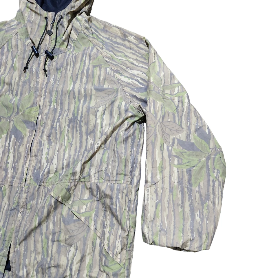 VTG Walls Hunting Jacket L Men Tree Camo Hunting Duck Deer Full Zip Hooded - Image 4 of 4