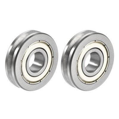 Form V-Nut Lager 10x30x8mm Doppel Metall Chrom Stahl Rolle 2 Stück