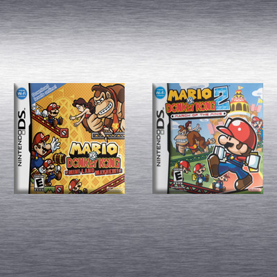 Mario vs. Donkey Kong Minis 1, 2 Game Box Art *DS* High Quality Magnet / Set