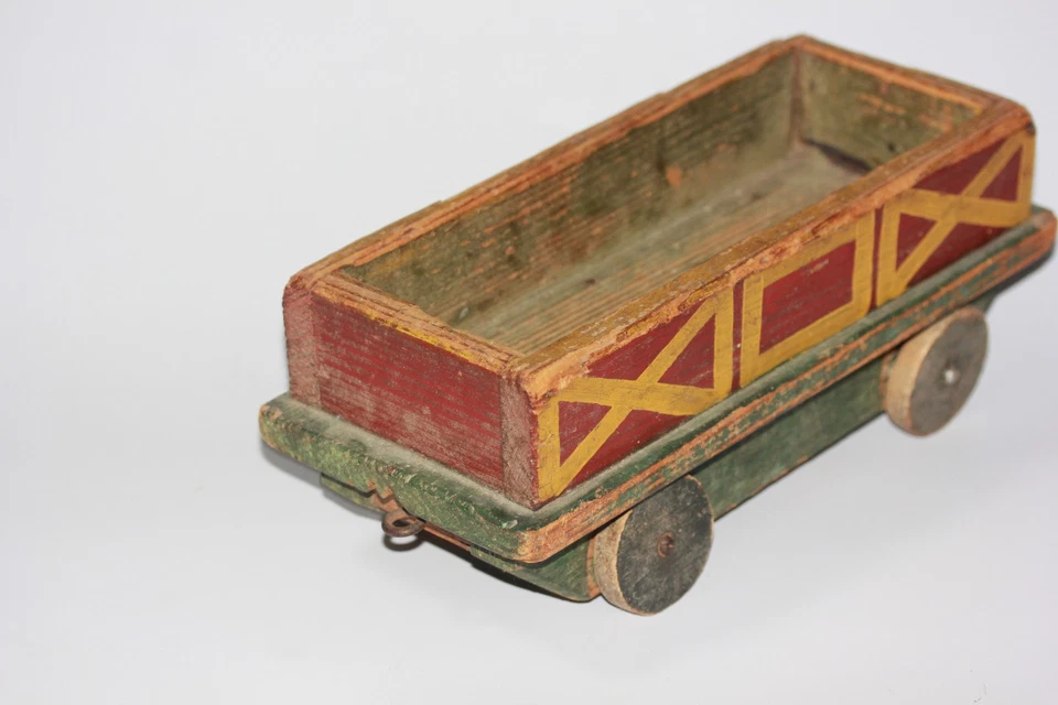 Ancien jouet en bois – remorque/chariot – vers 1940-1950 - Photo 2/4