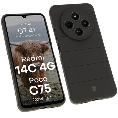 Handyhülle für Xiaomi Redmi 14C 4G / POCO C75 Bizon Case Cover Etui Schwarz