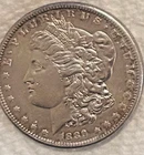 1889 S Morgan beautiful BU/AU coin, hard date, rare, free shipping Sigma test ++