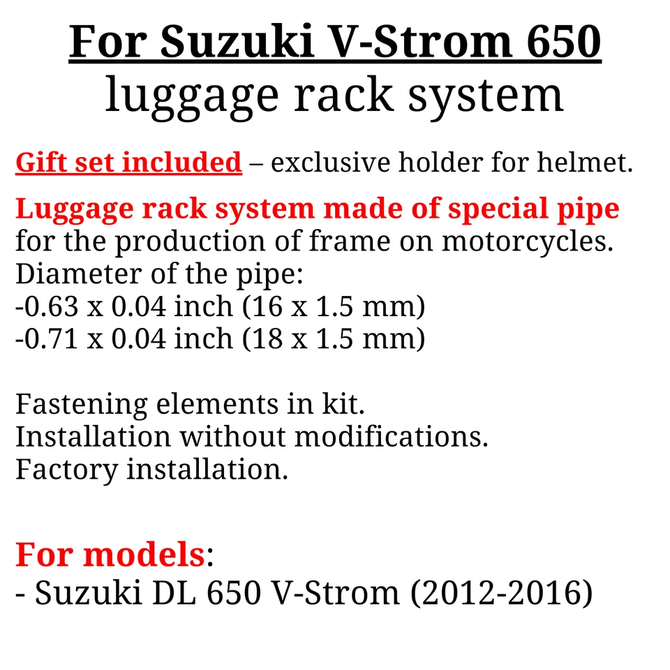 Sistema de equipaje portaequipajes para Suzuki DL650 DL 650 V-Strom para Monokey Foto 3 de 4