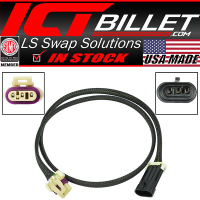 Wire Extension LS Gen 3 White 3-Wire CKP Crankshaft Position Sensor Connector