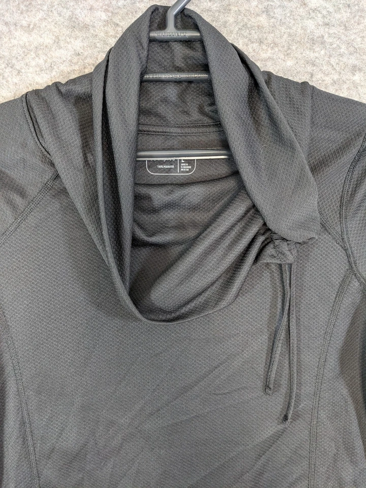 Top Be Inspired para mujer grande negro ligero ajustado manga larga capucha cuello Foto 4 de 4