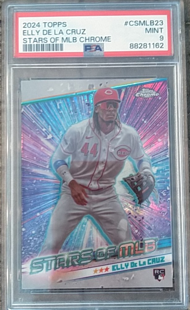 Elly De La Cruz Chrome Stars Of MLB PSA 9 RC 2024 Topps Series 1 