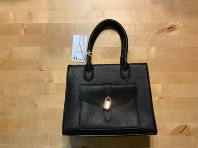 ALYSSA BLACK SMALL TOTE WITH SHOULDER STRAP