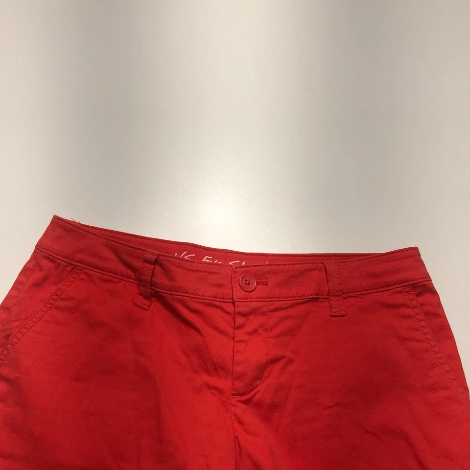 Victoria's Secret Shorts Womens Size 2 Eva Red Twill Casual Pockets Stretch - Image 3 of 4
