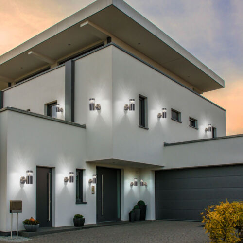 Fassadenleuchte Außenleuchte Wandlampe LED Edelstahl IP44 Hauswandleuchte 10x - Bild 1 von 8