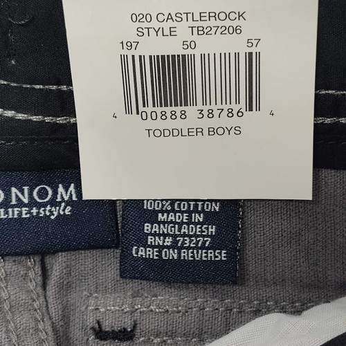 Sonoma Gray Corduroy Cargo Pant Boy's Size 4 T Life and Style 100% Cotton NWT - Picture 8 of 8