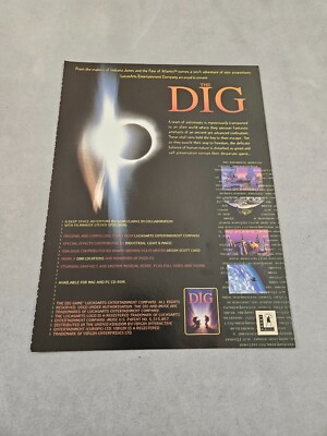 TPEEP77 MAGAZIN WERBUNG 11X8'' THE DIG - SCI-FI ADVENTURE 