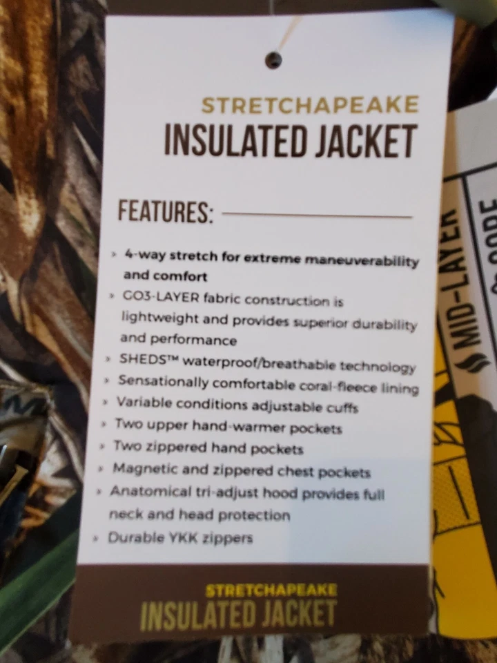 Banded gear Stretchapeake Wader Jacket hooded Max 5 L Insulated drake waterfowl - Image 4 of 4