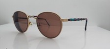 Vintage Boulevard Boutique 4023 Gold Round Metal Sunglasses FRAMES ONLY