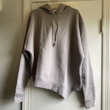 Reebok Women s Large Studio Cozy Fashion Hoodie Sweatshirt Powder Grey NWT