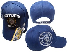 NEW US NAVY RETIRED USN ROUND CAP HAT DIGITAL NAVY CAMO LICENSED