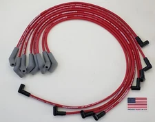 BIG BLOCK CHEVY 396 427 454  8.5MM RED HEI SPARK PLUG WIRES 45/135 deg boots USA