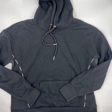 Bebe Sport Womens Pullover Hoodie Size XL Black Drawstring Sweatshirt Casual