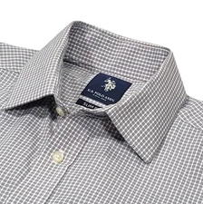 US POLO ASSN Men's Shirt, Button & Long Sleeve, Size M Medium 15-15.5 32/33