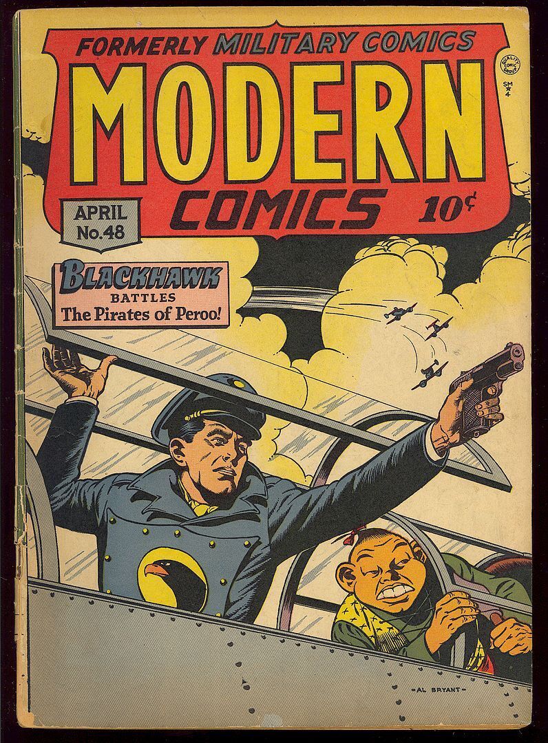 Modern Comics #48 Unrestored Golden Age Blackhawk Quality Comic 1946 GD-VG
