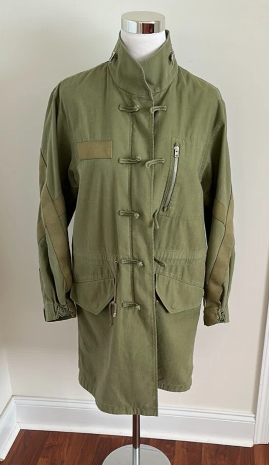 Giacca donna Alexander Wang verde stile militare. Taglia XS