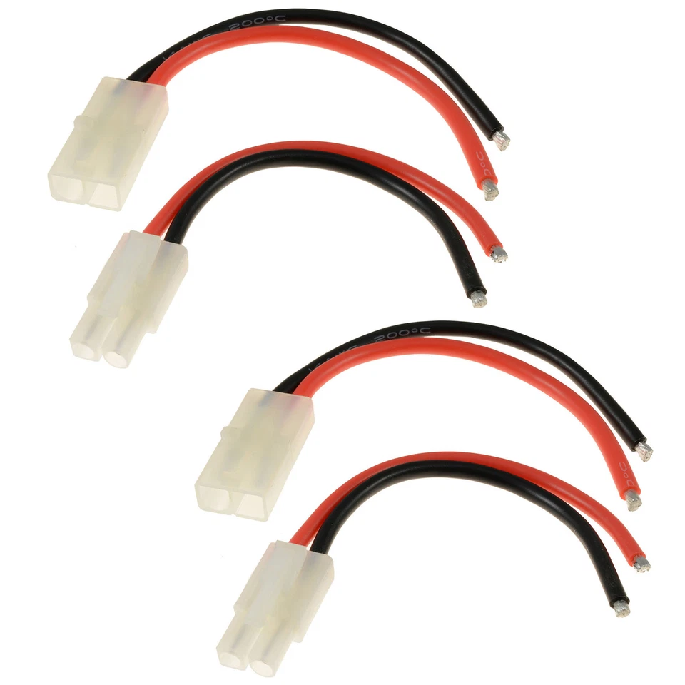 SWITCH ELECTRONICS 2 x RC Paar Stecker + Buchse Tamiya Akku Stecker 14awg 10cm Draht