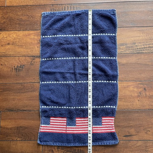 Toalla de mano patriótica de colección toalla Jubileo suave juego de 2 piezas bandera azul estrellas EE. UU. - Imagen 7 de 16