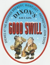 USED PUMP CLIP FRONT - DIXONS RIVERSIDE BREWERY - GOOD SWILL
