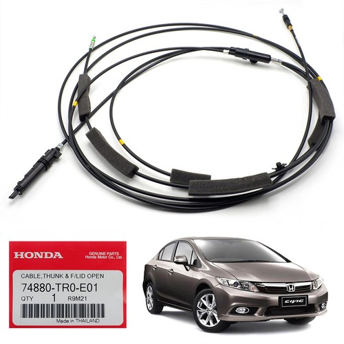 Cable de liberación de puerta de maletero/gas combustible abierto con tapa para Honda Civic FB sedán 2012 2015 - Imagen 2 de 9
