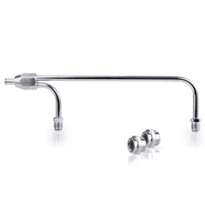 Chrome Dual Feed Fuel Line For Holley Carburetor  Double Pumper Fit 3/8‘’ Hose