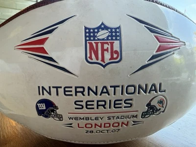 Rare Miami Dolphins Vs New York Giants first International Series NFL 2007 Ball - Image 1 of 4