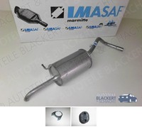 Imasaf ESD Auspuff Endtopf + Anbauteile für VW Polo 6N + 9N 1.2 2005-2009