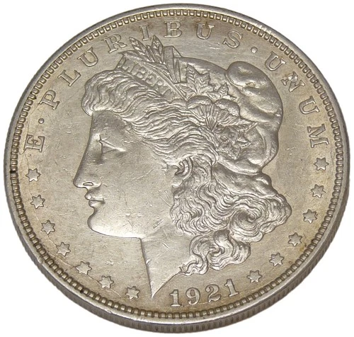 New Listing1921 Morgan Silver Dollar Philadelphia Mint Last Year Issue AU Raw Coin