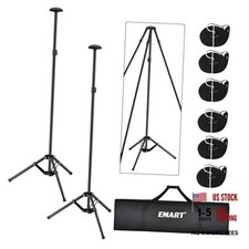 Boat Cover Support Poles System with Metal Tripod Base, 33"-66" Black 2 PACKS 