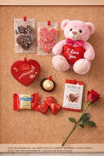 Valentine Gift Box with Baked Treat, Chocolates & Cookies! 
