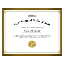 8.5x11 Aluminum Certificate Frame Metal Diploma Frames for 8.5 x 11 Documents Re